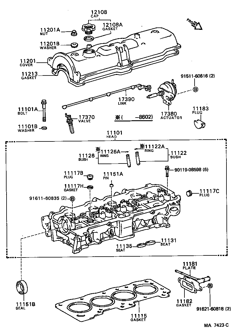  MR2 |  CYLINDER HEAD