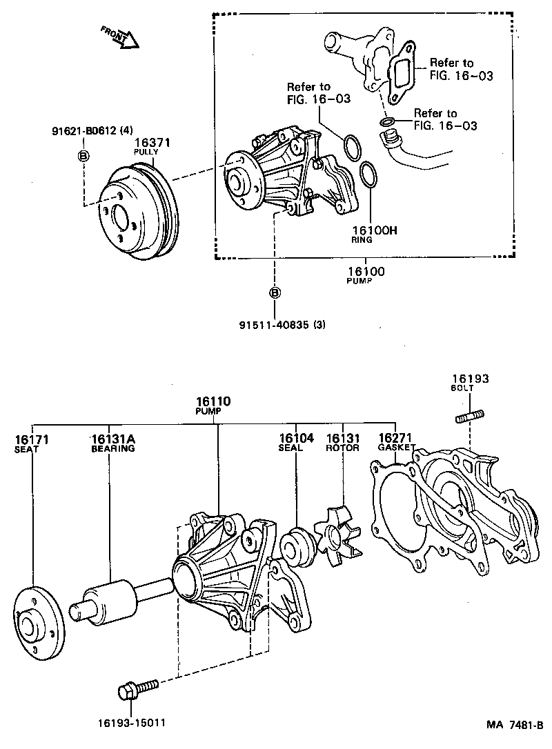  MR2 |  WATER PUMP