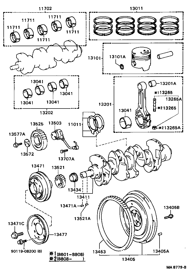  DYNA TOYOACE QUICK |  CRANKSHAFT PISTON