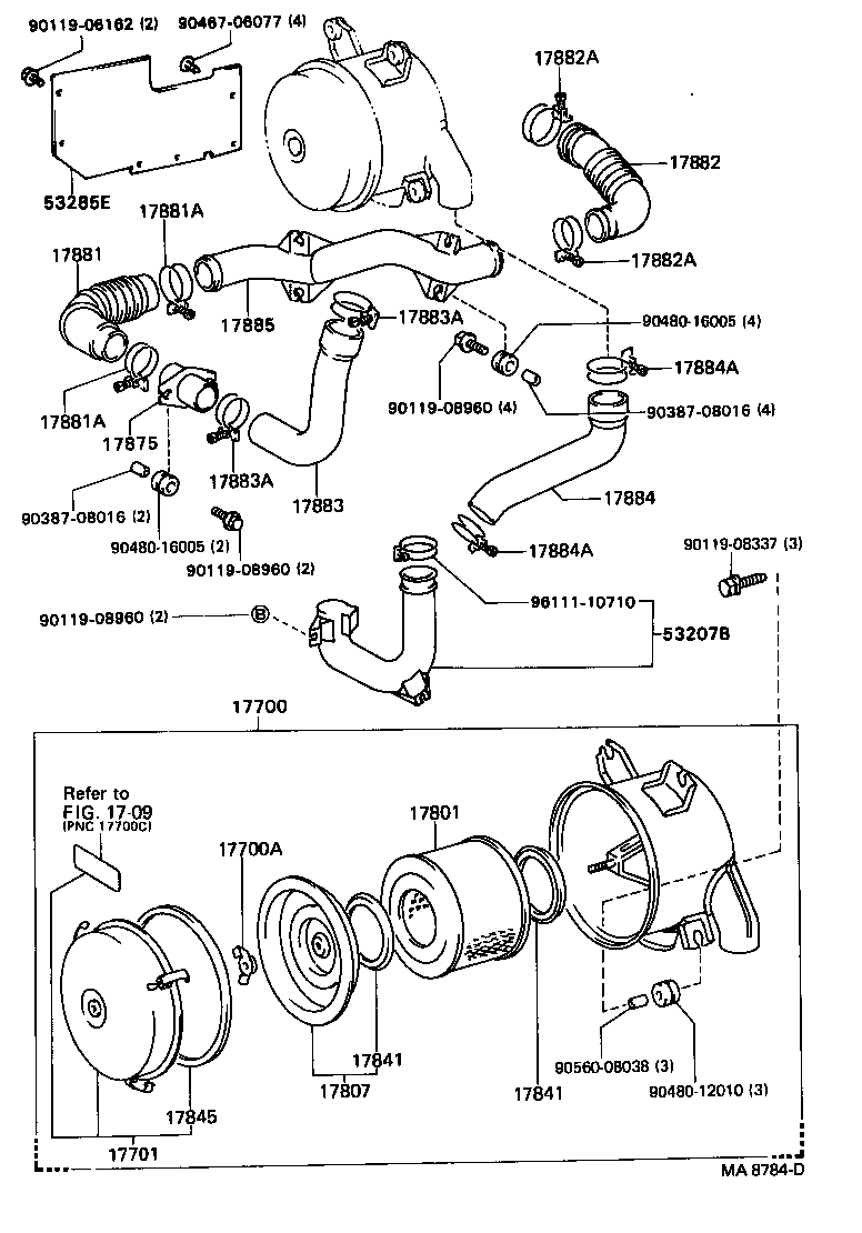  DYNA TOYOACE QUICK |  AIR CLEANER