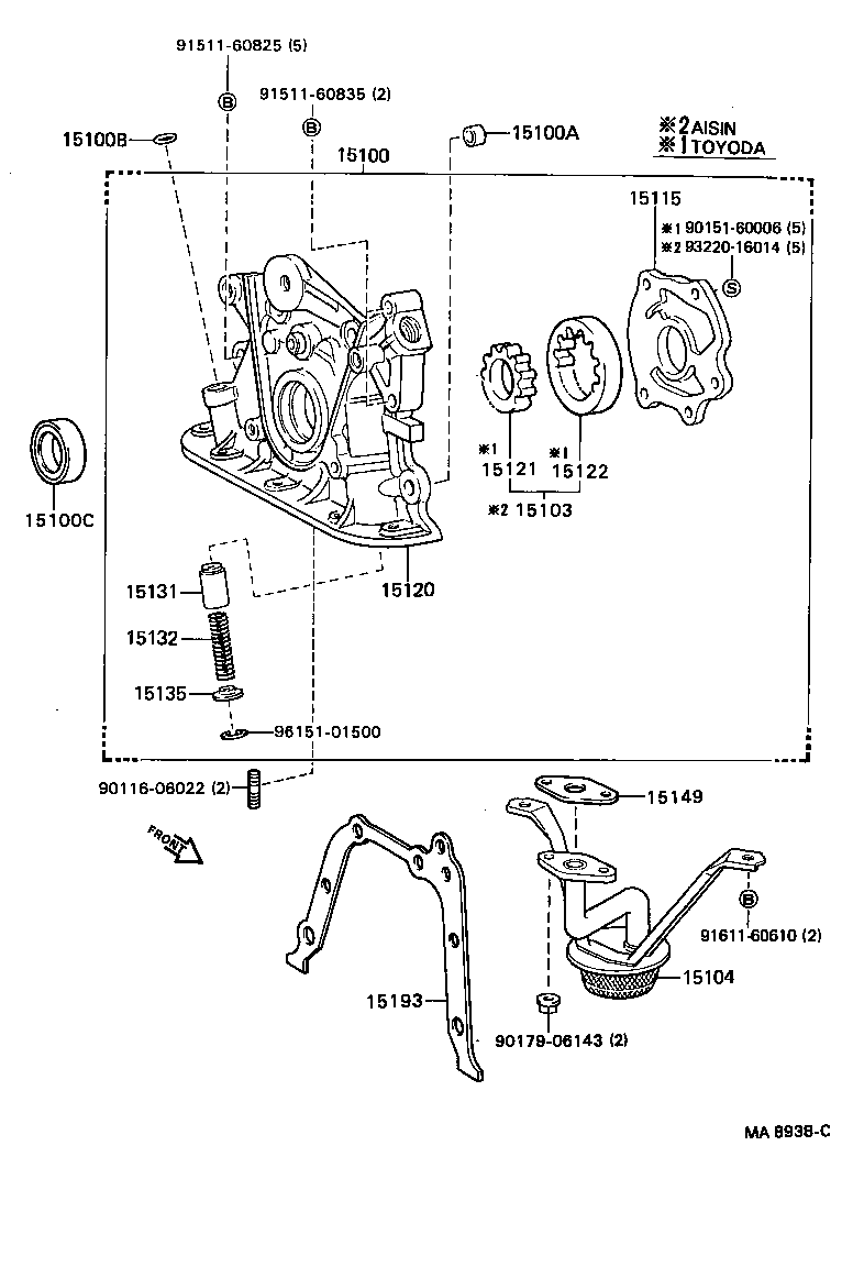  CORSA TERCEL |  ENGINE OIL PUMP