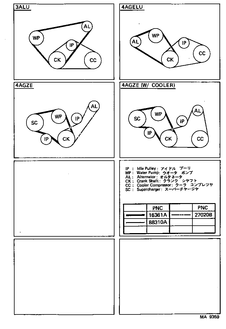  MR2 |  V BELT