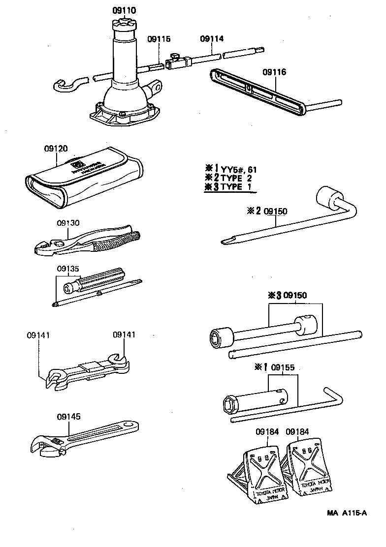  TOYOACE DYNA |  STANDARD TOOL