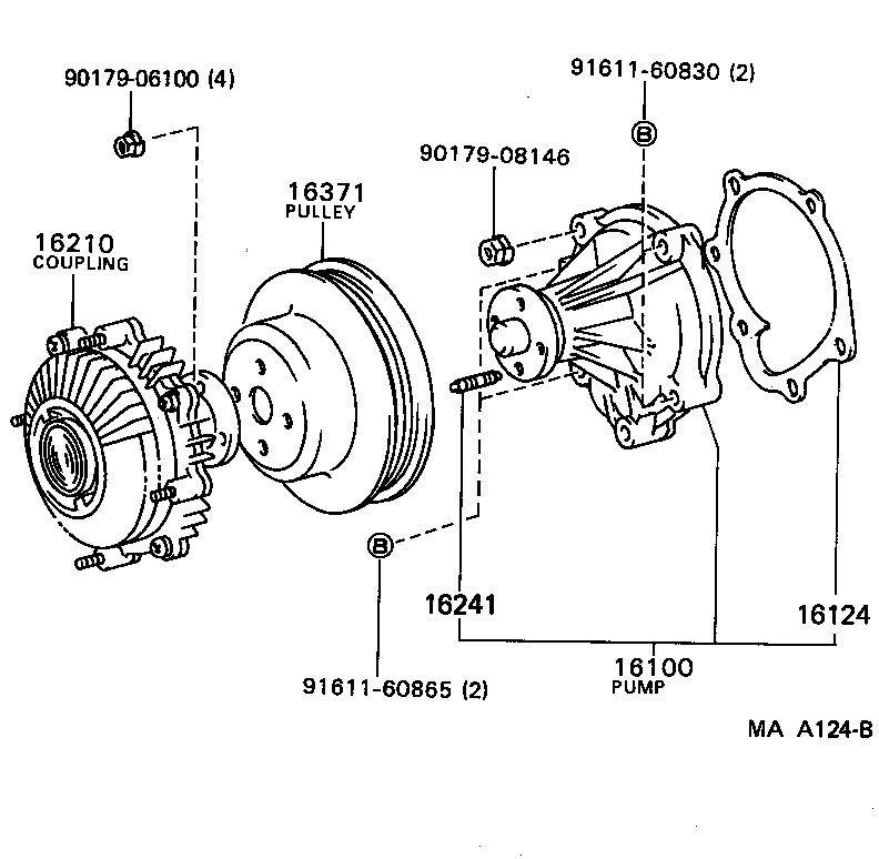  HIACE VAN WAGON |  WATER PUMP