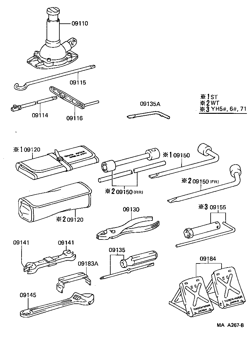  HIACE VAN WAGON |  STANDARD TOOL