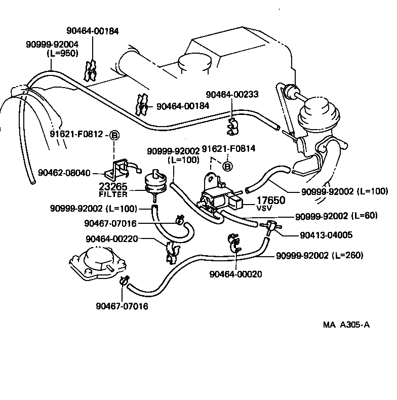  HIACE VAN WAGON |  VACUUM PIPING