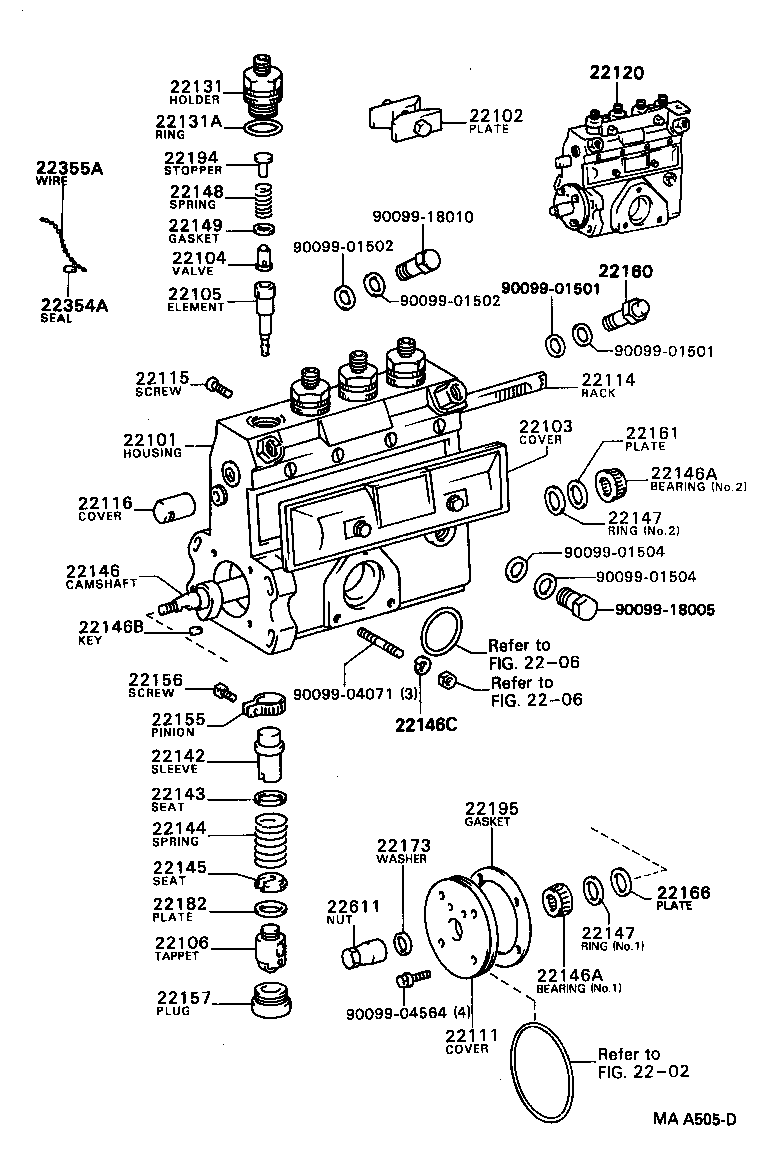  DYNA TOYOACE |  INJECTION PUMP BODY
