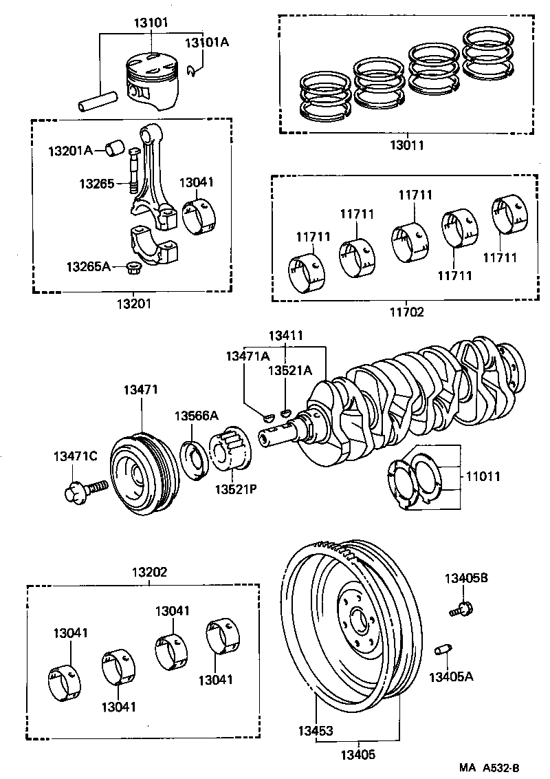  CARINA ED |  CRANKSHAFT PISTON