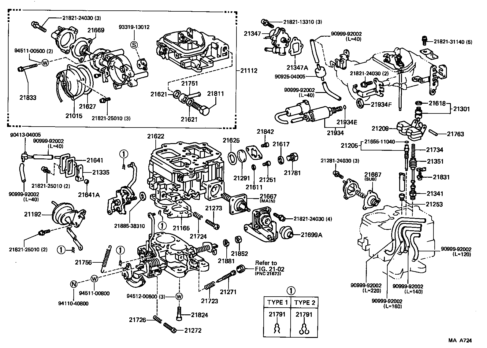  HIACE VAN WAGON |  CARBURETOR