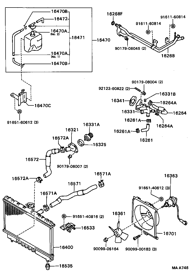  CARINA ED |  RADIATOR WATER OUTLET