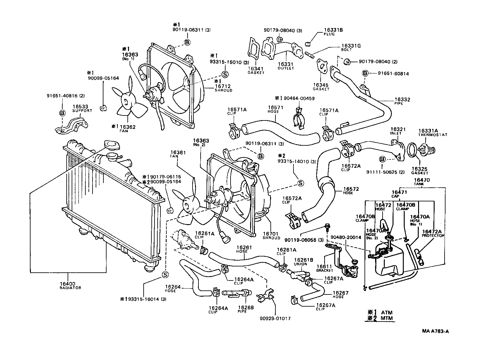  CAMRY VISTA |  RADIATOR WATER OUTLET