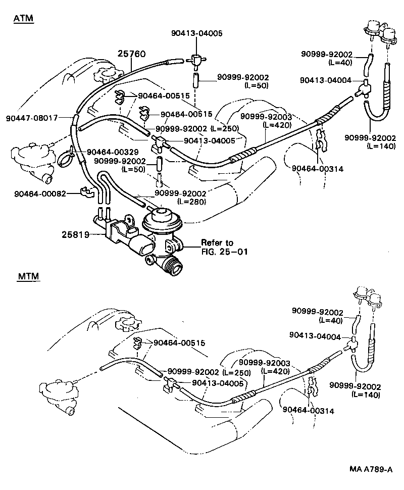  CAMRY VISTA |  VACUUM PIPING