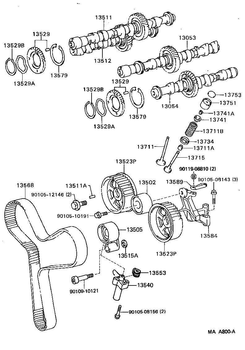  CAMRY VISTA |  CAMSHAFT VALVE