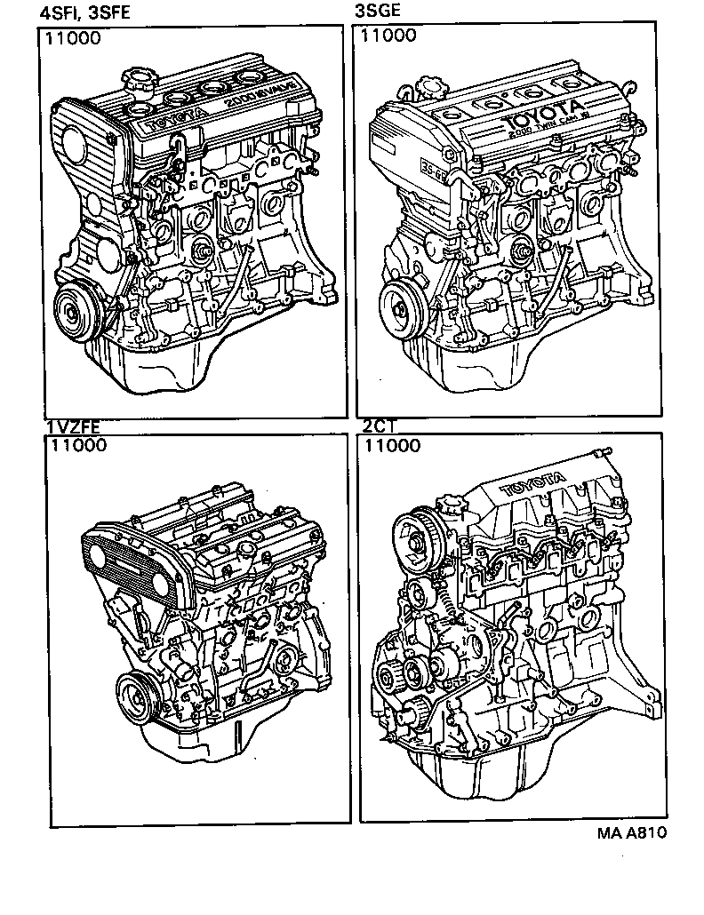  CAMRY VISTA |  PARTIAL ENGINE ASSEMBLY