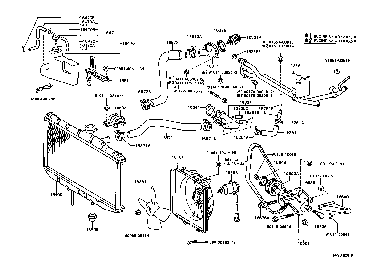  CAMRY VISTA |  RADIATOR WATER OUTLET