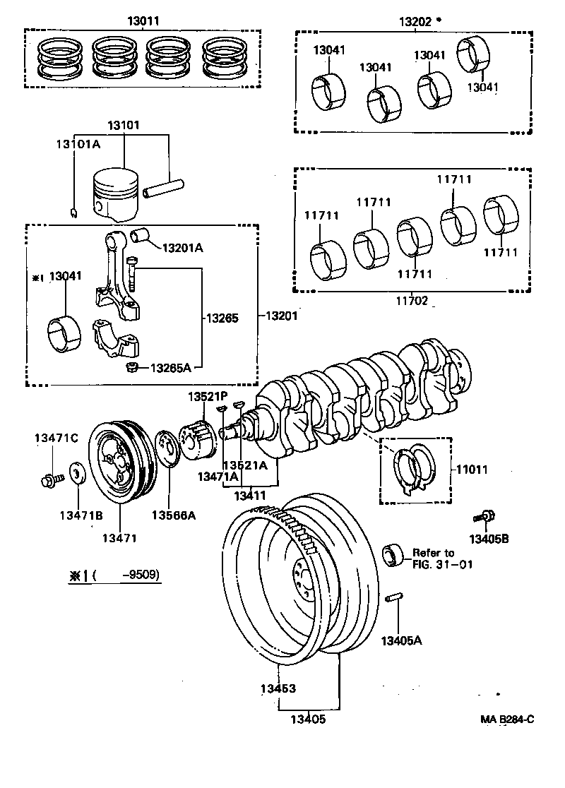  CARINA FF |  CRANKSHAFT PISTON