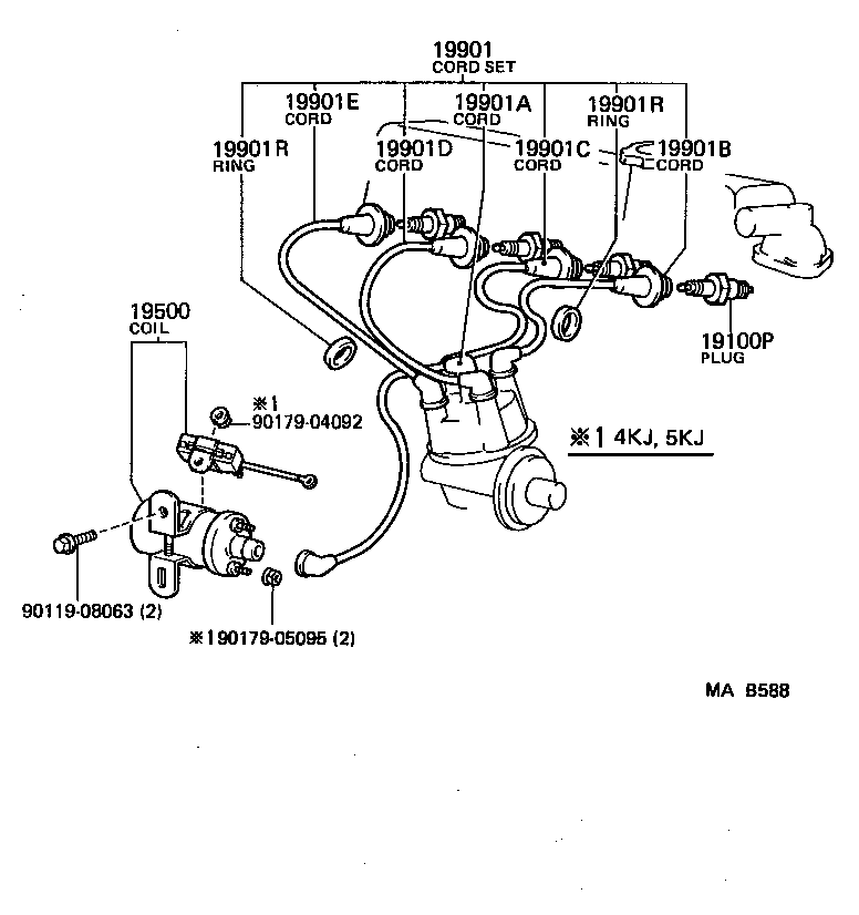  LITEACE VAN WAGON |  IGNITION COIL SPARK PLUG