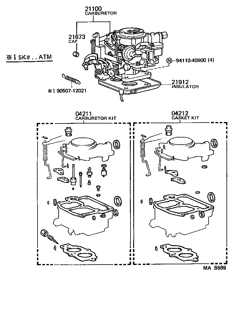  LITEACE VAN WAGON |  CARBURETOR ASSEMBLY