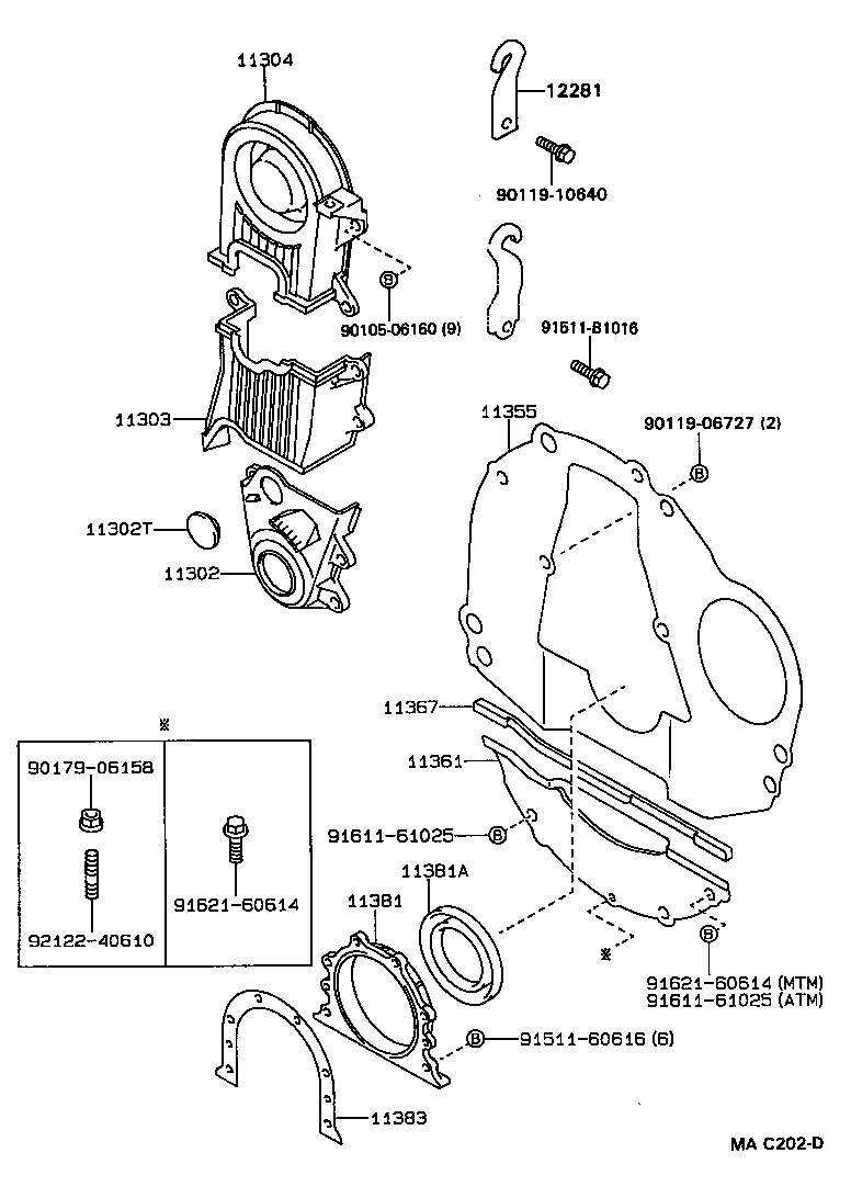  SPRINTER CARIB |  TIMING GEAR COVER REAR END PLATE