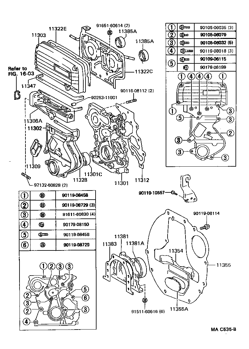  CROWN |  TIMING GEAR COVER REAR END PLATE