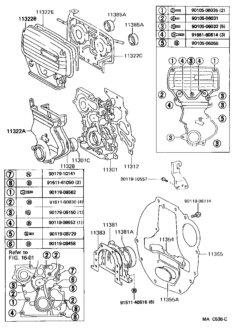  CROWN |  TIMING GEAR COVER REAR END PLATE