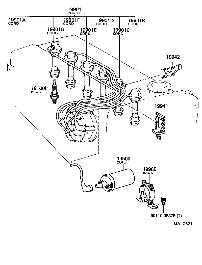  CROWN |  IGNITION COIL SPARK PLUG