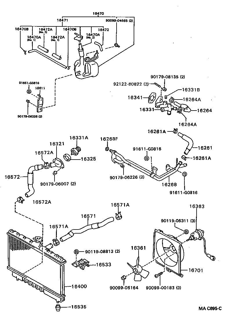  CARINA ED |  RADIATOR WATER OUTLET