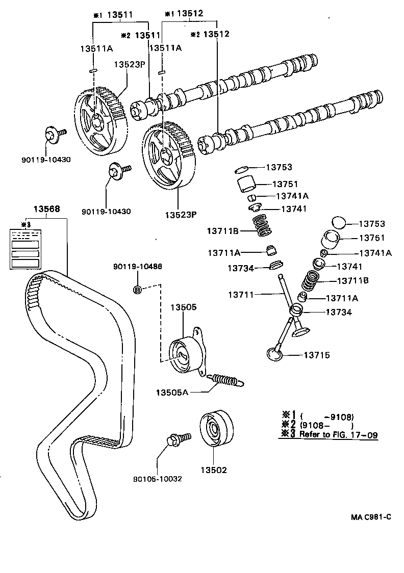  CAMRY VISTA |  CAMSHAFT VALVE