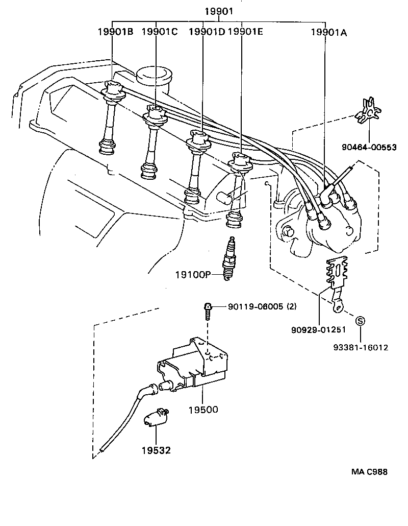  CARINA ED |  IGNITION COIL SPARK PLUG