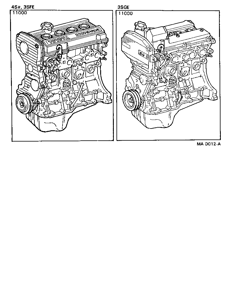  CARINA ED |  PARTIAL ENGINE ASSEMBLY