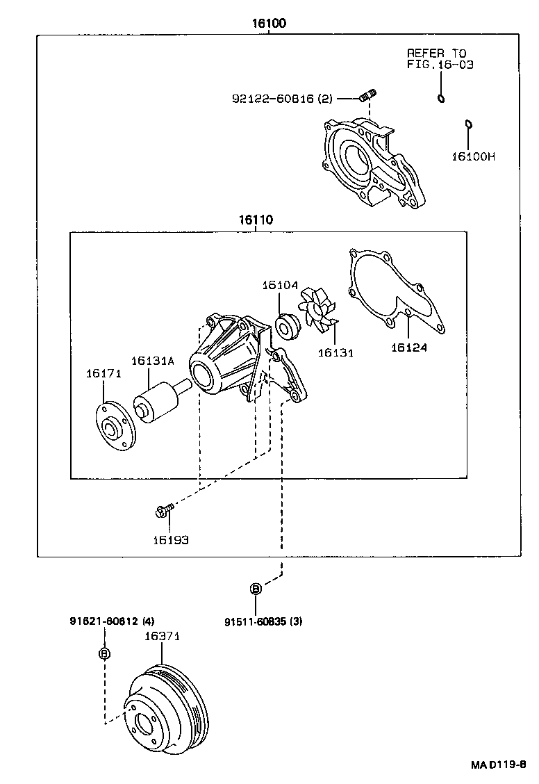  SPRINTER CARIB |  WATER PUMP