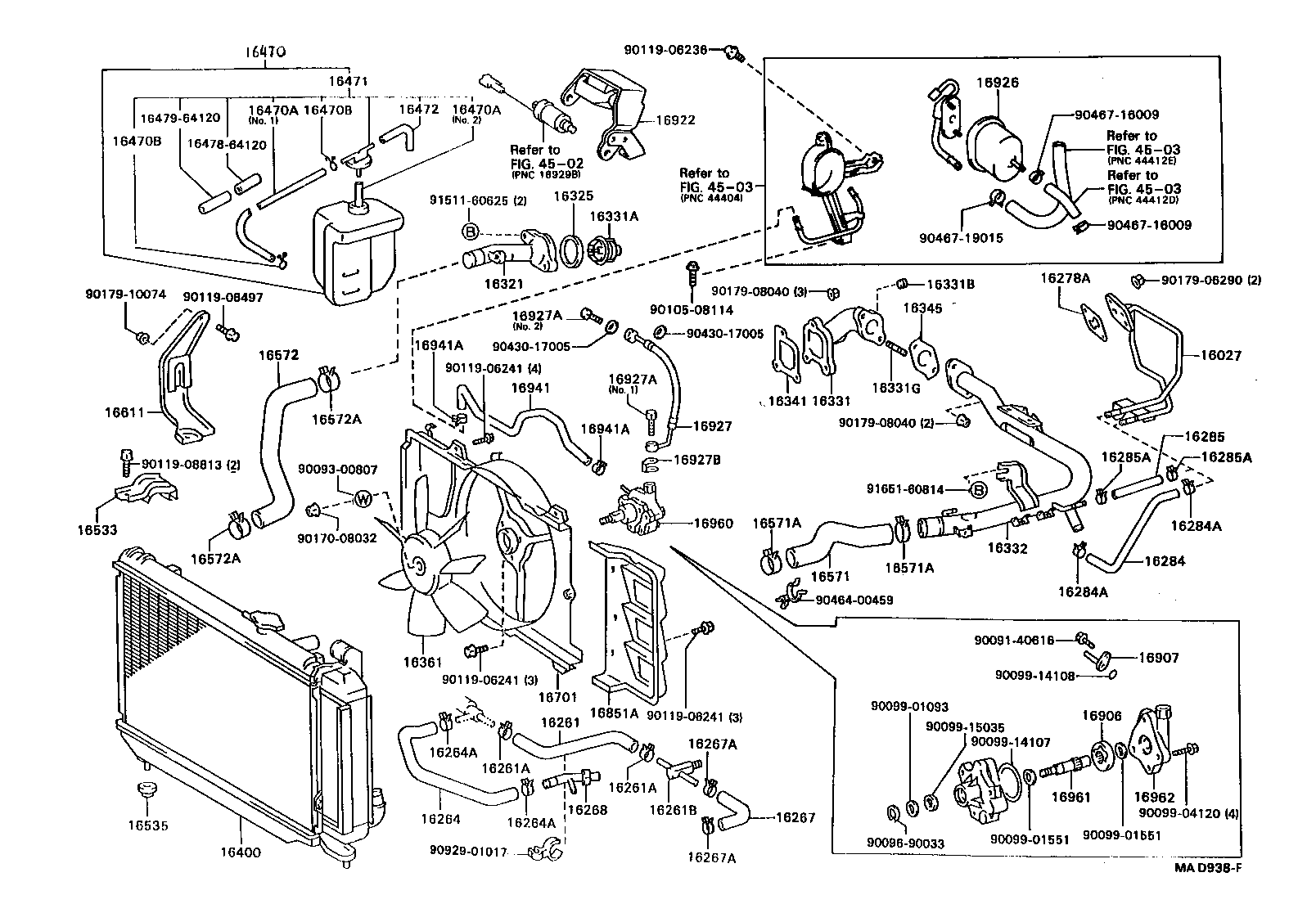  CAMRY VISTA |  RADIATOR WATER OUTLET