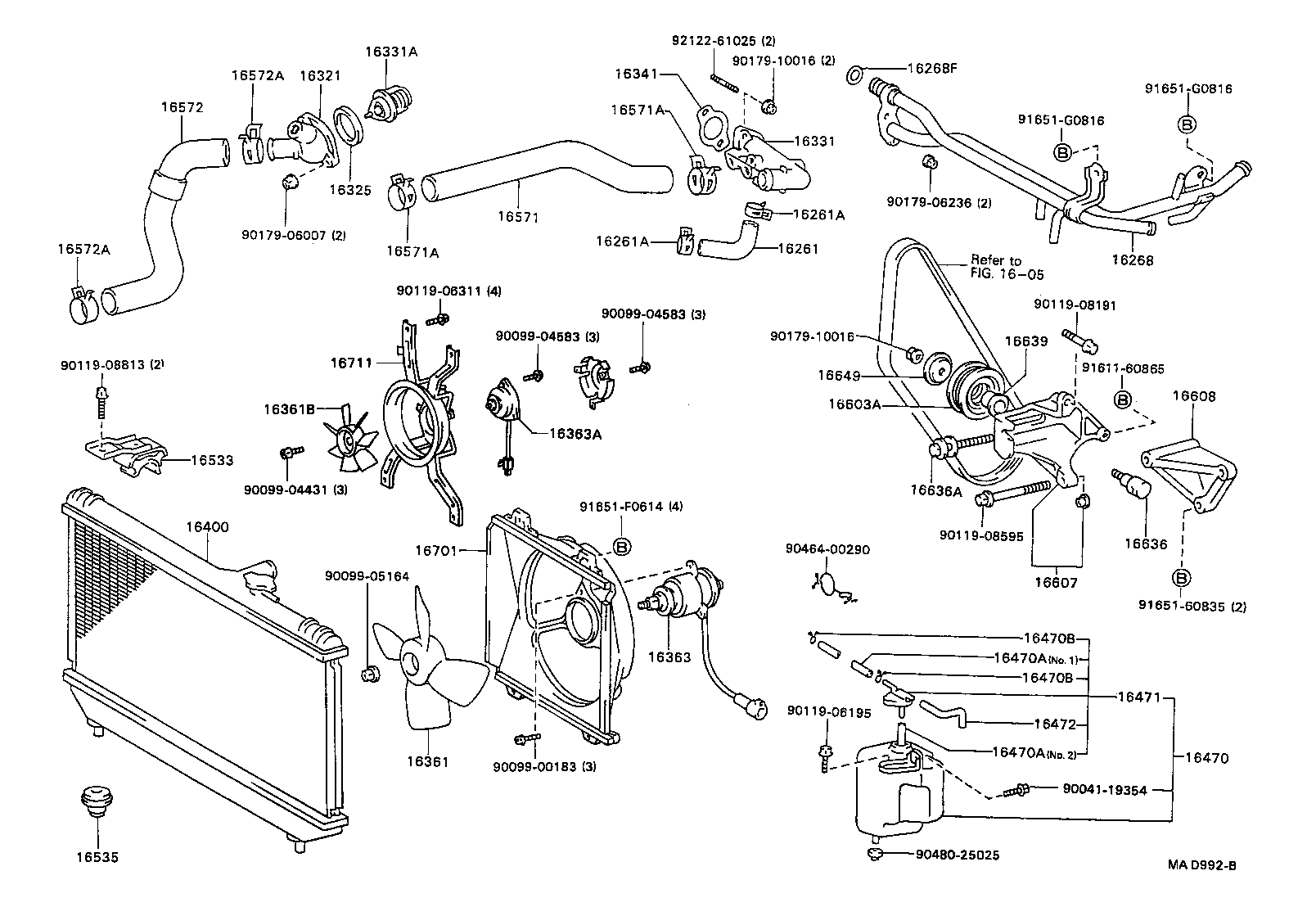  CAMRY VISTA |  RADIATOR WATER OUTLET