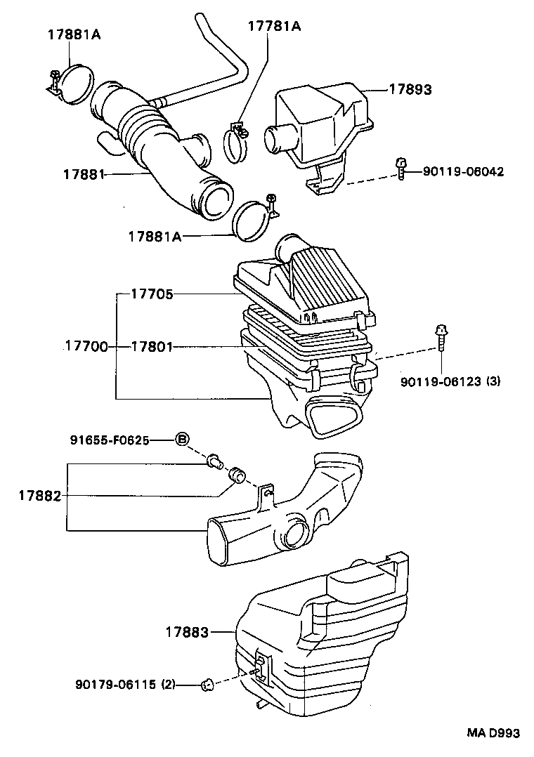  CAMRY VISTA |  AIR CLEANER