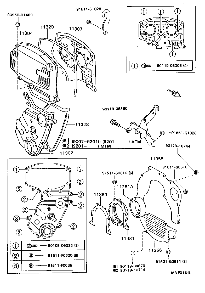  CAMRY VISTA |  TIMING GEAR COVER REAR END PLATE