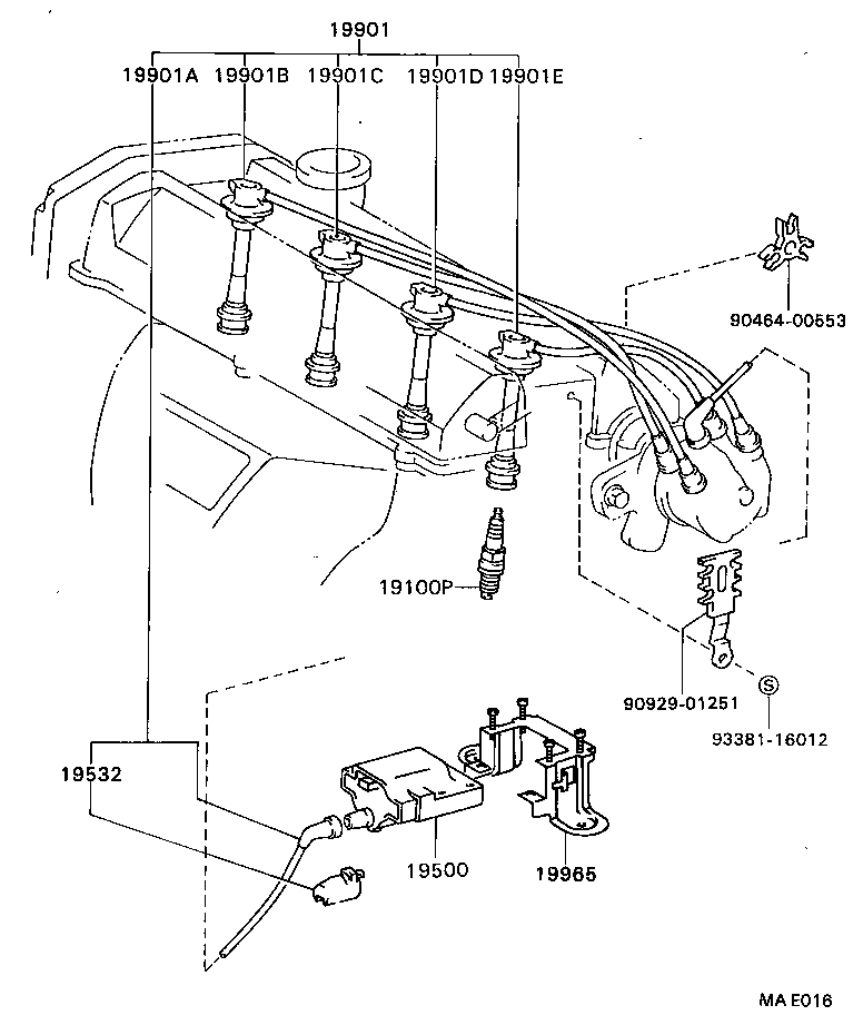  CAMRY VISTA |  IGNITION COIL SPARK PLUG