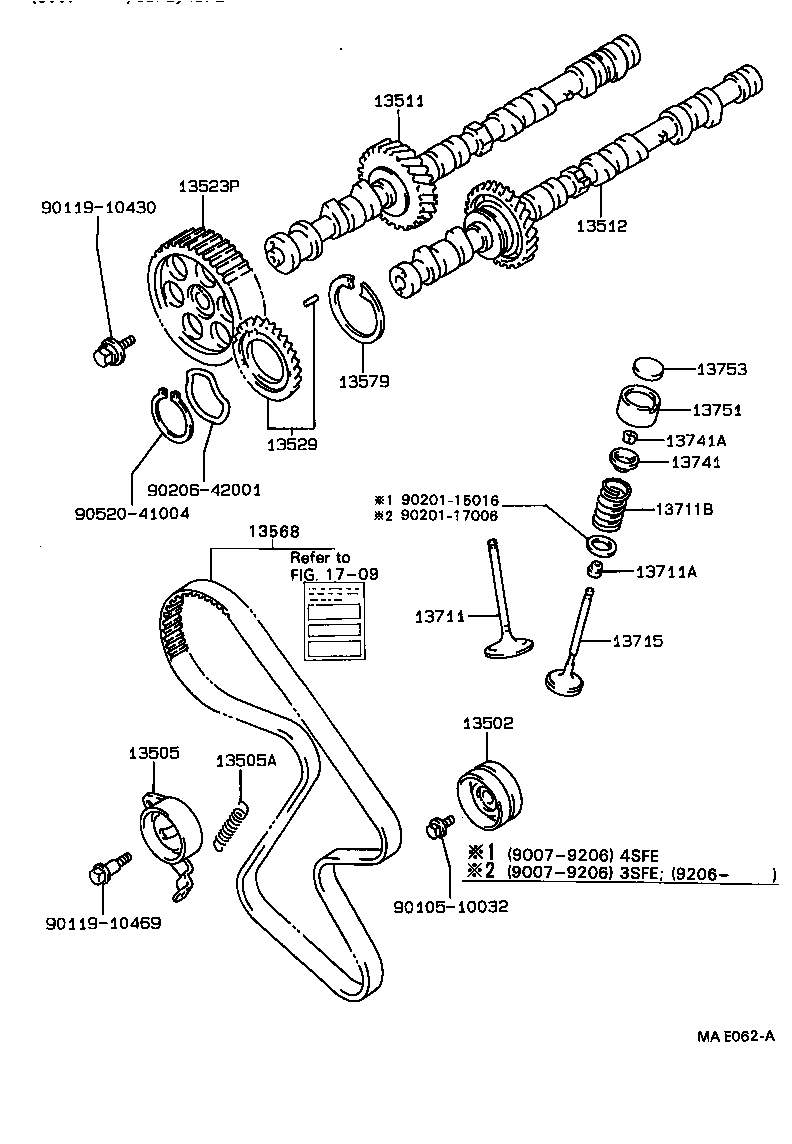  CAMRY VISTA |  CAMSHAFT VALVE