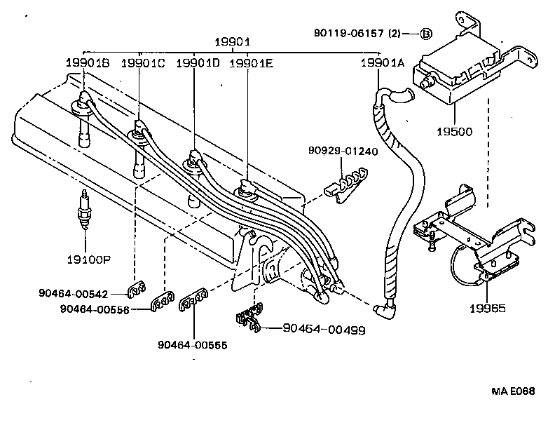  CAMRY VISTA |  IGNITION COIL SPARK PLUG