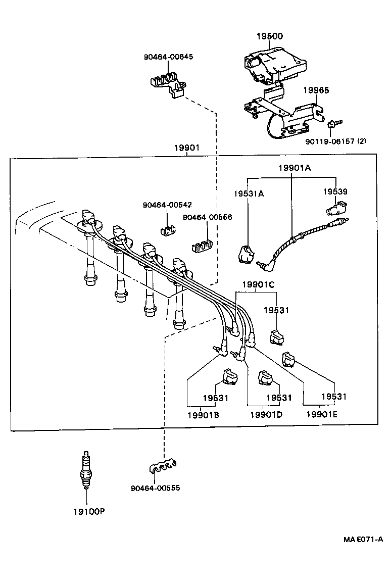  CAMRY VISTA |  IGNITION COIL SPARK PLUG