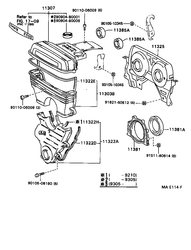  CRESTA |  TIMING GEAR COVER REAR END PLATE