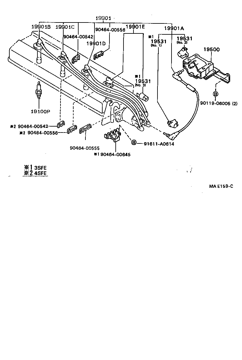  CARINA ED |  IGNITION COIL SPARK PLUG