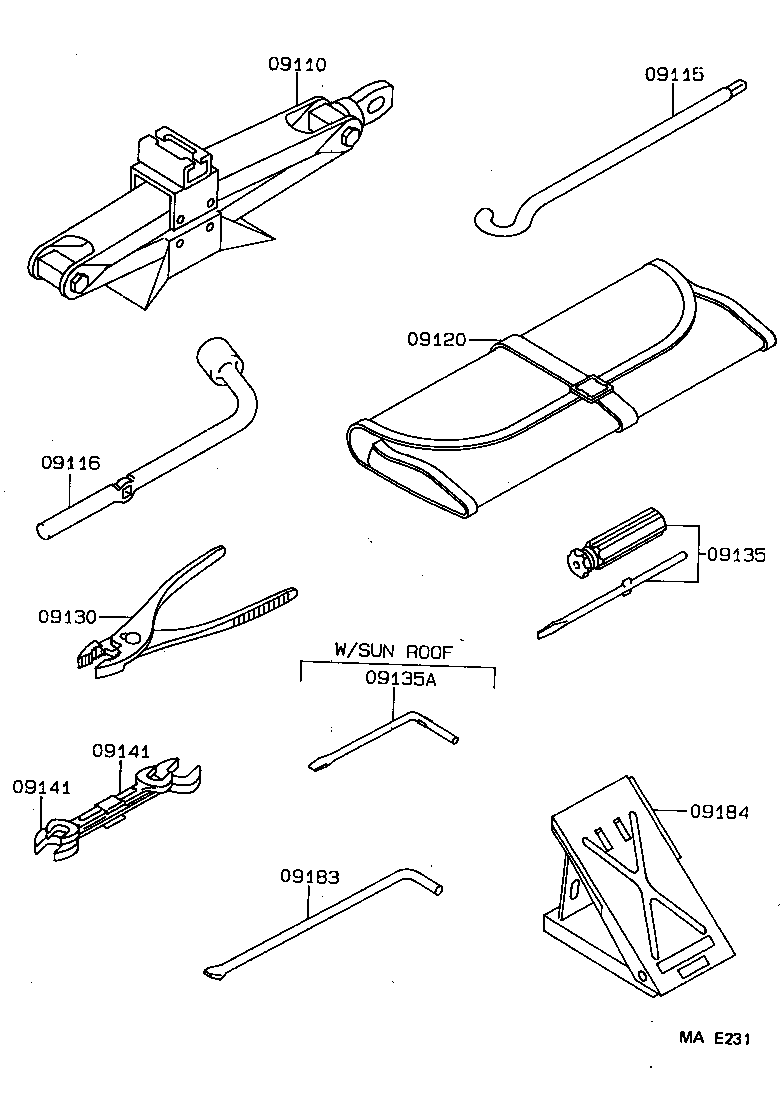  SPRINTER CARIB |  STANDARD TOOL