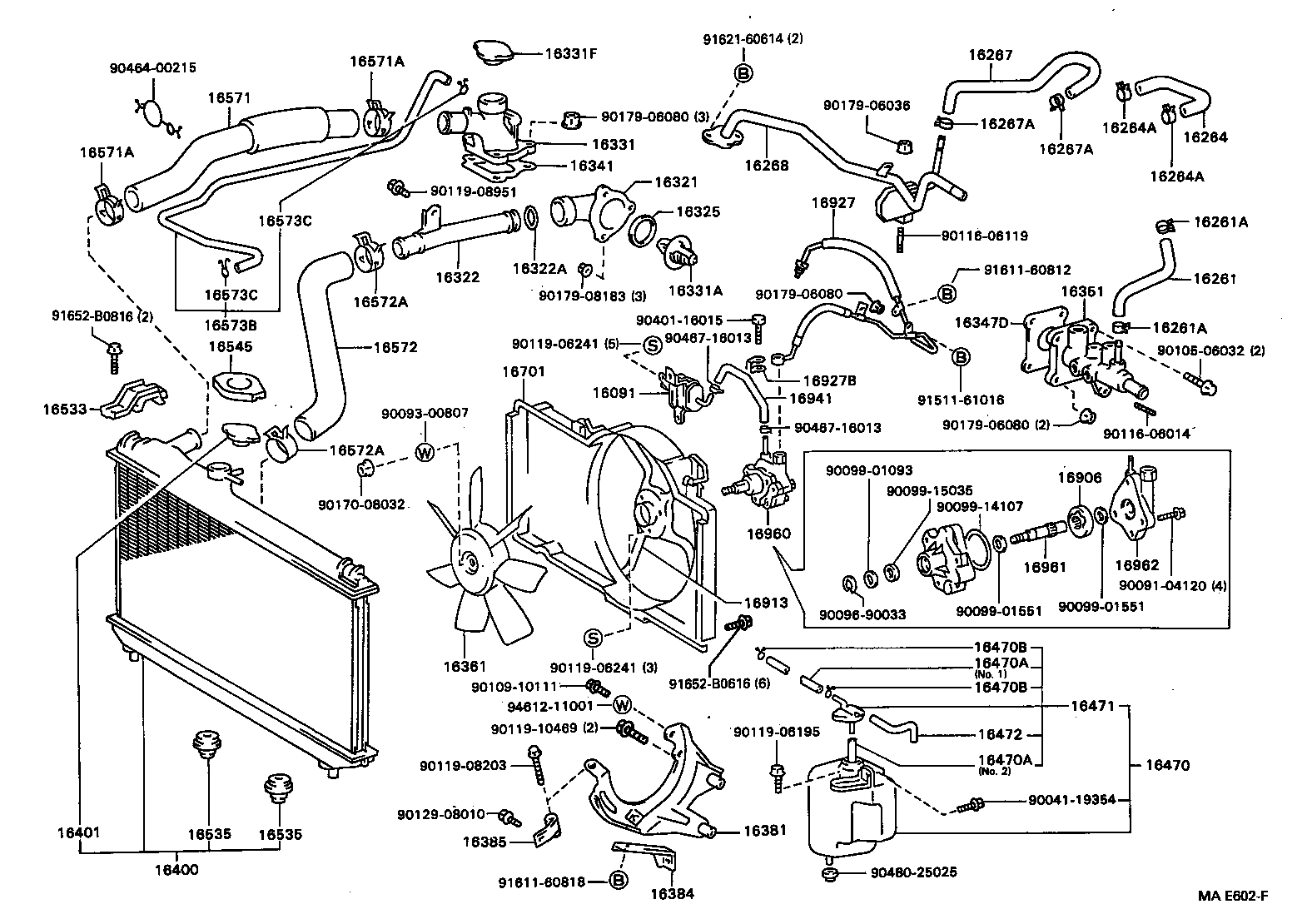  CAMRY VISTA |  RADIATOR WATER OUTLET