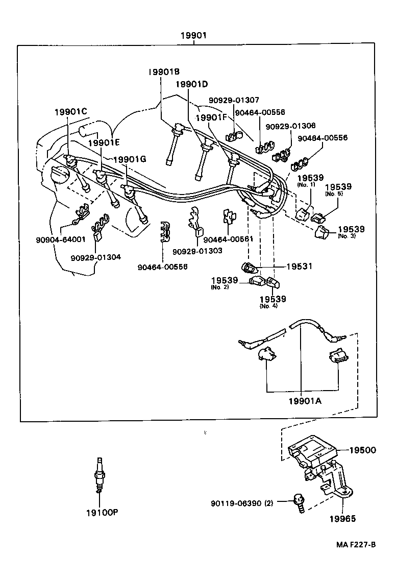  CAMRY VISTA |  IGNITION COIL SPARK PLUG