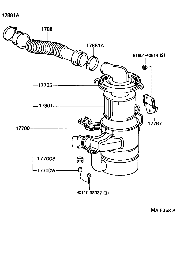  LITE TOWNACE V WG |  AIR CLEANER