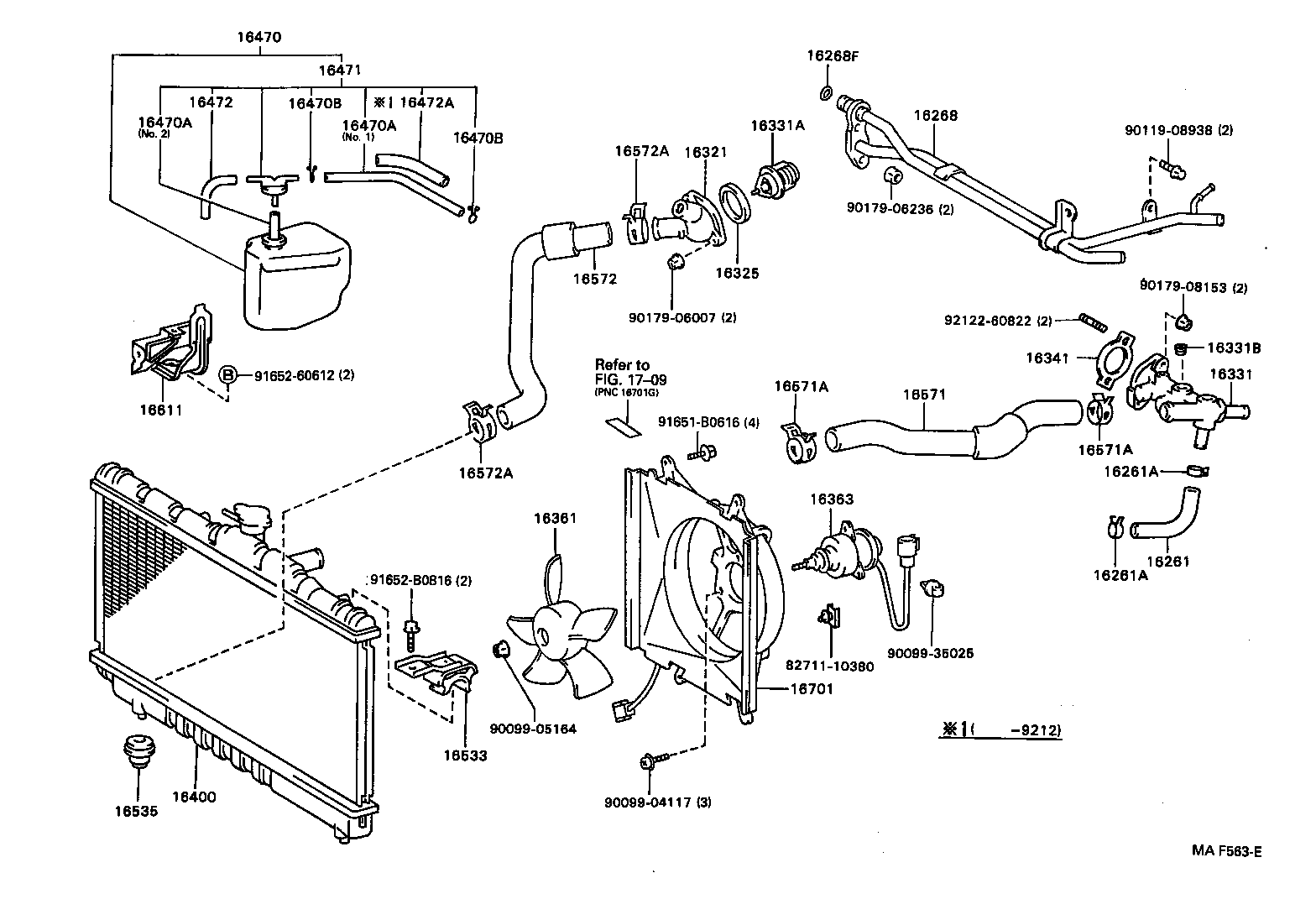  CARINA FF |  RADIATOR WATER OUTLET