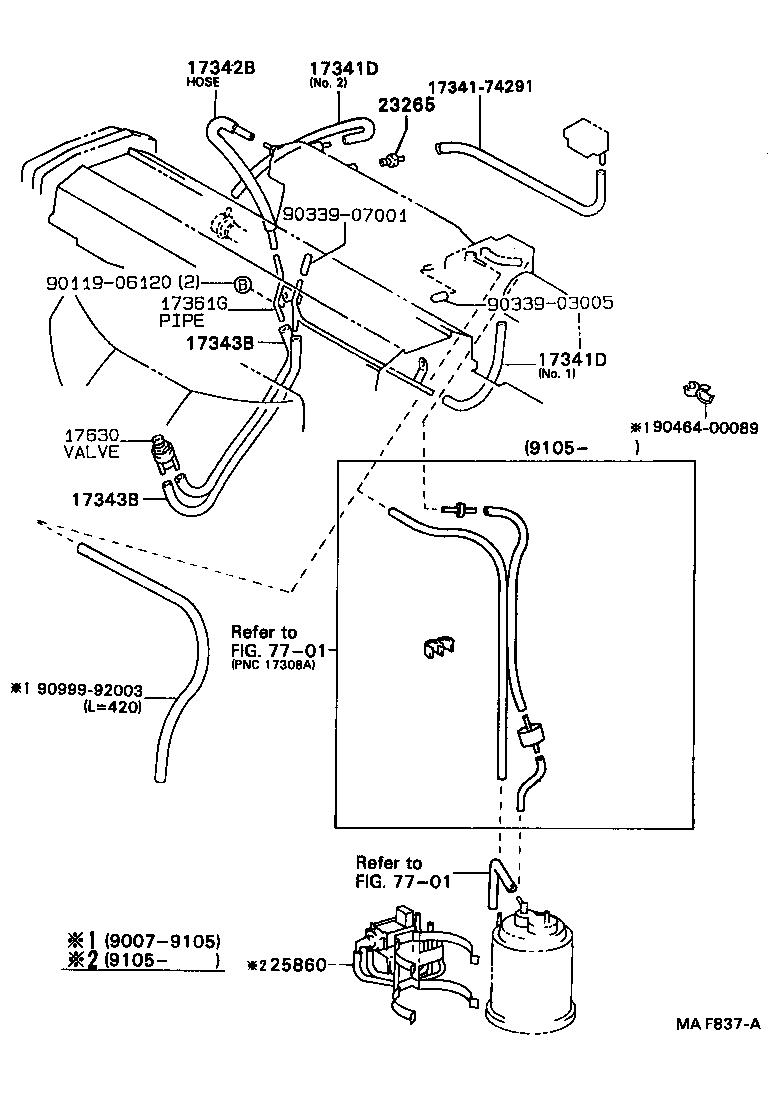  CAMRY VISTA |  VACUUM PIPING