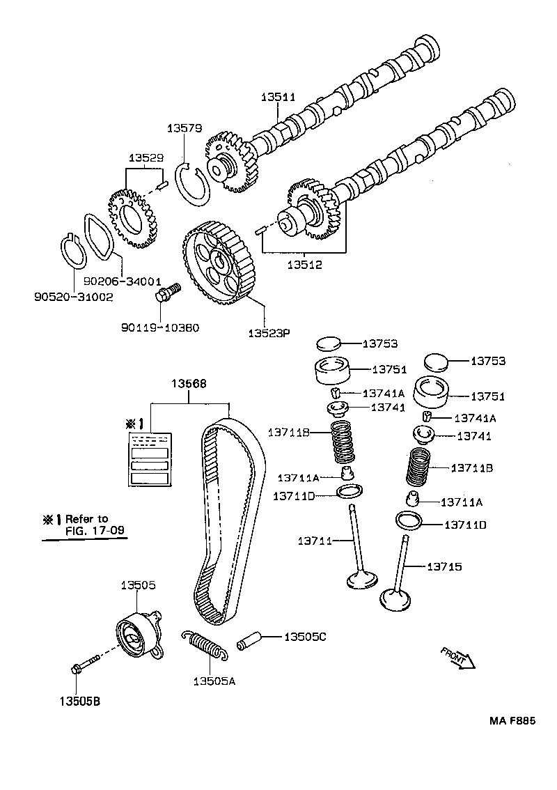  SPRINTER CARIB |  CAMSHAFT VALVE