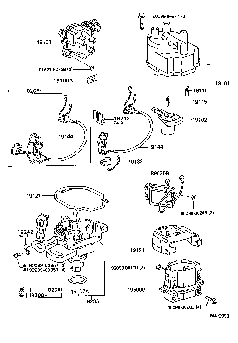  CORSA TERCEL |  DISTRIBUTOR