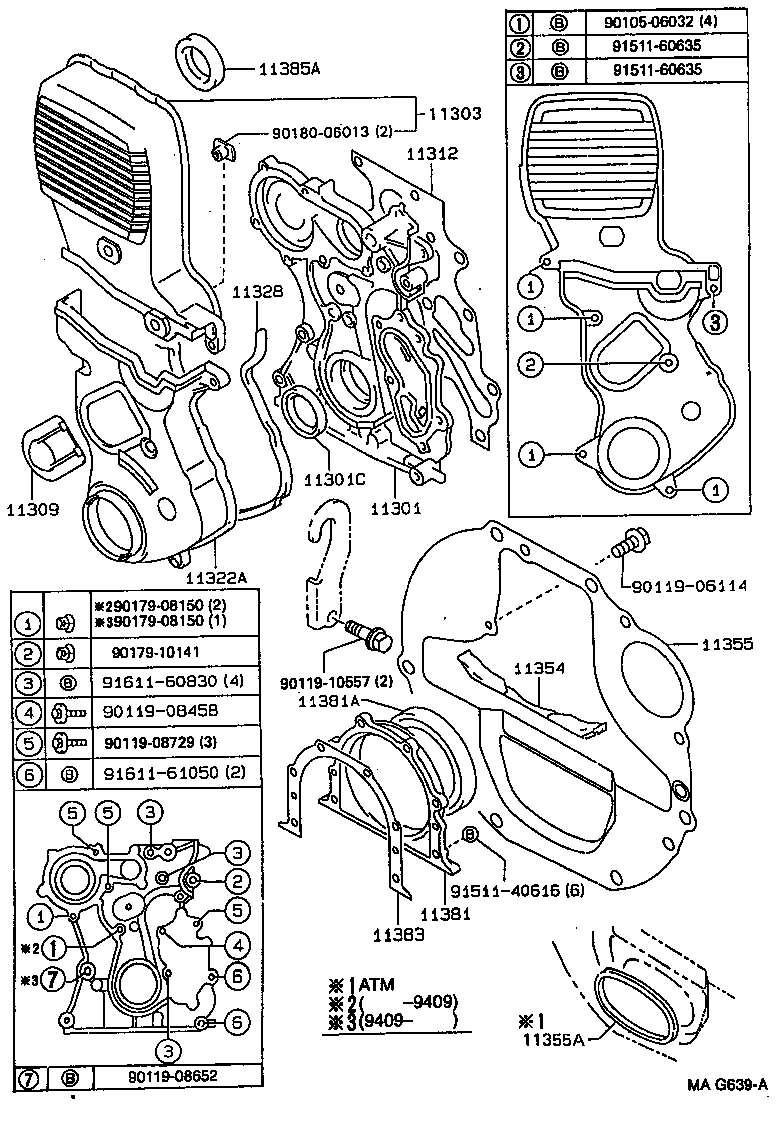  CROWN CROWN MAJESTA |  TIMING GEAR COVER REAR END PLATE